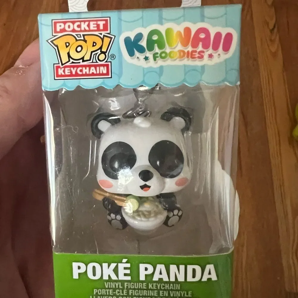 Funko Pocket Pop! Keychain: Kawaii Foodies Poké Panda - Black and White